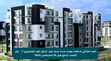 العد التنازلي لانتهاء موعد سداد جدية حجز “سكن لكل المصريين 7”.. هل أتممت الدفع قبل 28 أغسطس 2025؟
